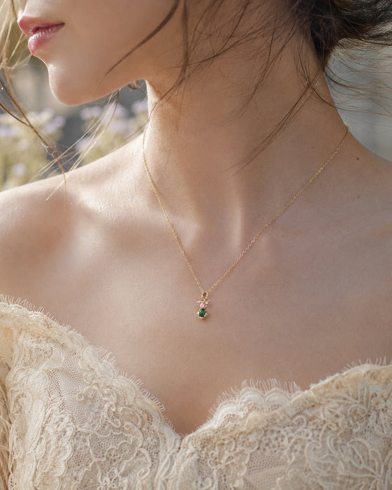Alternate view of Luna Jade Bunny Pendant Necklace by Zodiglow