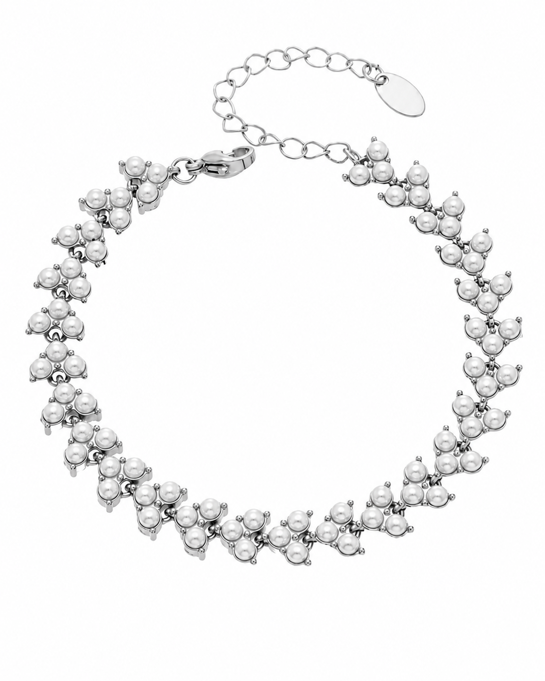 Detail view of Luna Pearl Bracelet by Zodiglow