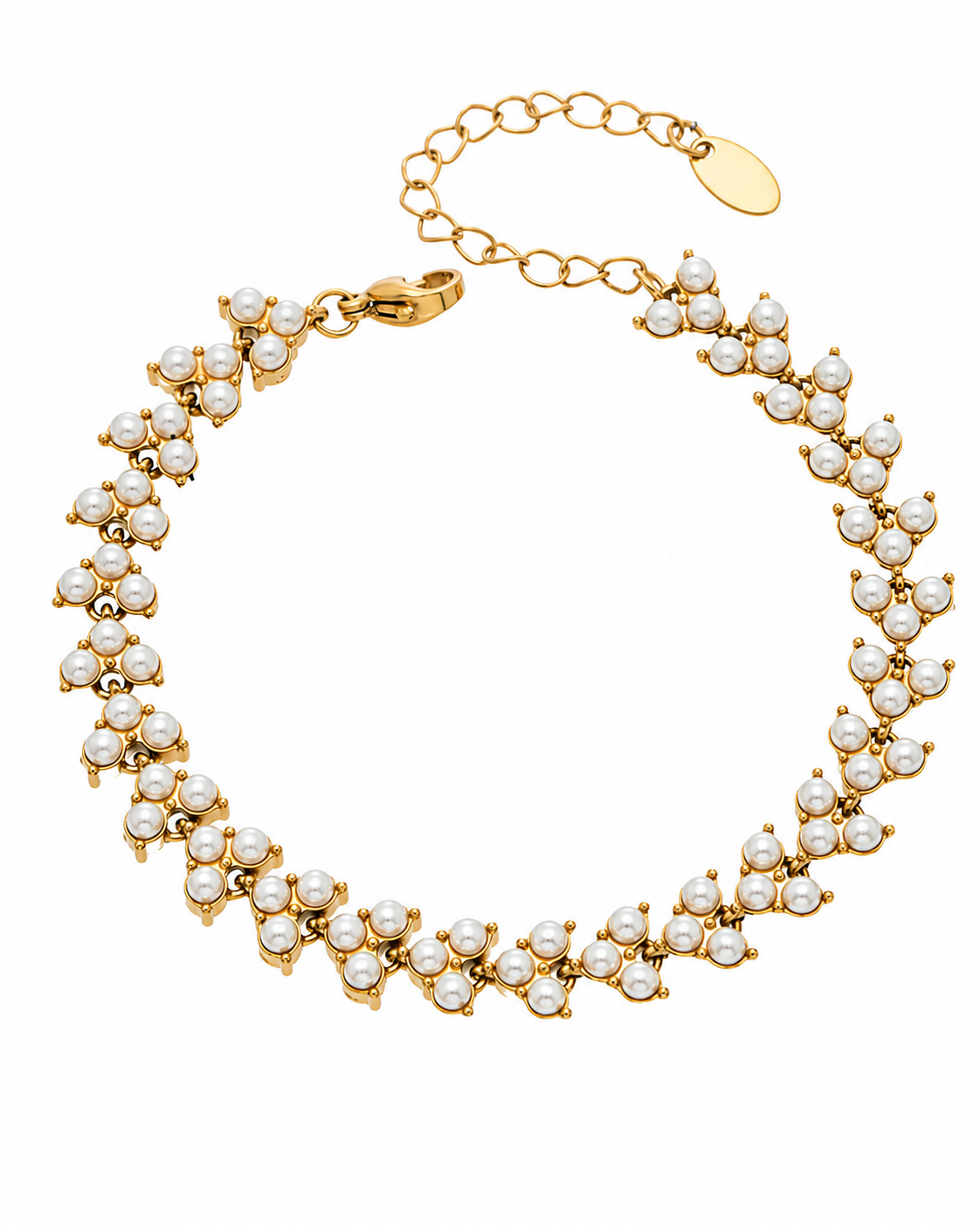Front view of Luna Pearl Bracelet by Zodiglow