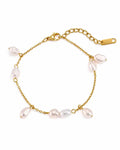 Front view of Luna Pearl Drift Bracelet by Zodiglow