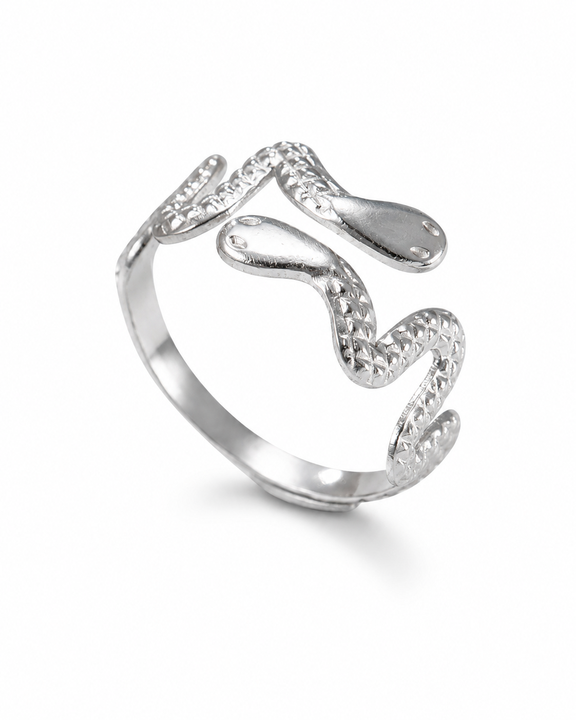 Close-up view of Luna Serpent Ring Series by Zodiglow