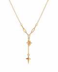 Front view of Celestia Star Drop Necklace by Zodiglow