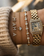 Detail view of Mama Glow Zircon Bracelet by Zodiglow