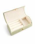 Front view of Marais Compact Travel Jewelry Box by Zodiglow
