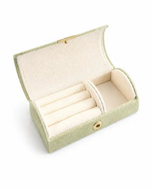 Front view of Marais Compact Travel Jewelry Box by Zodiglow