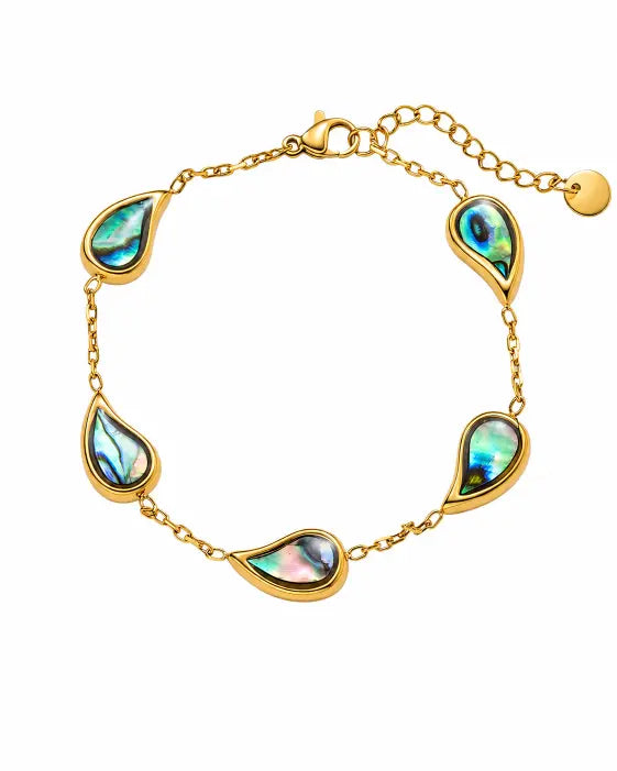 Detail view of Marée Abalone Jewelry Set by Zodiglow
