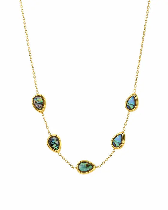 Front view of Marée Abalone Jewelry Set by Zodiglow