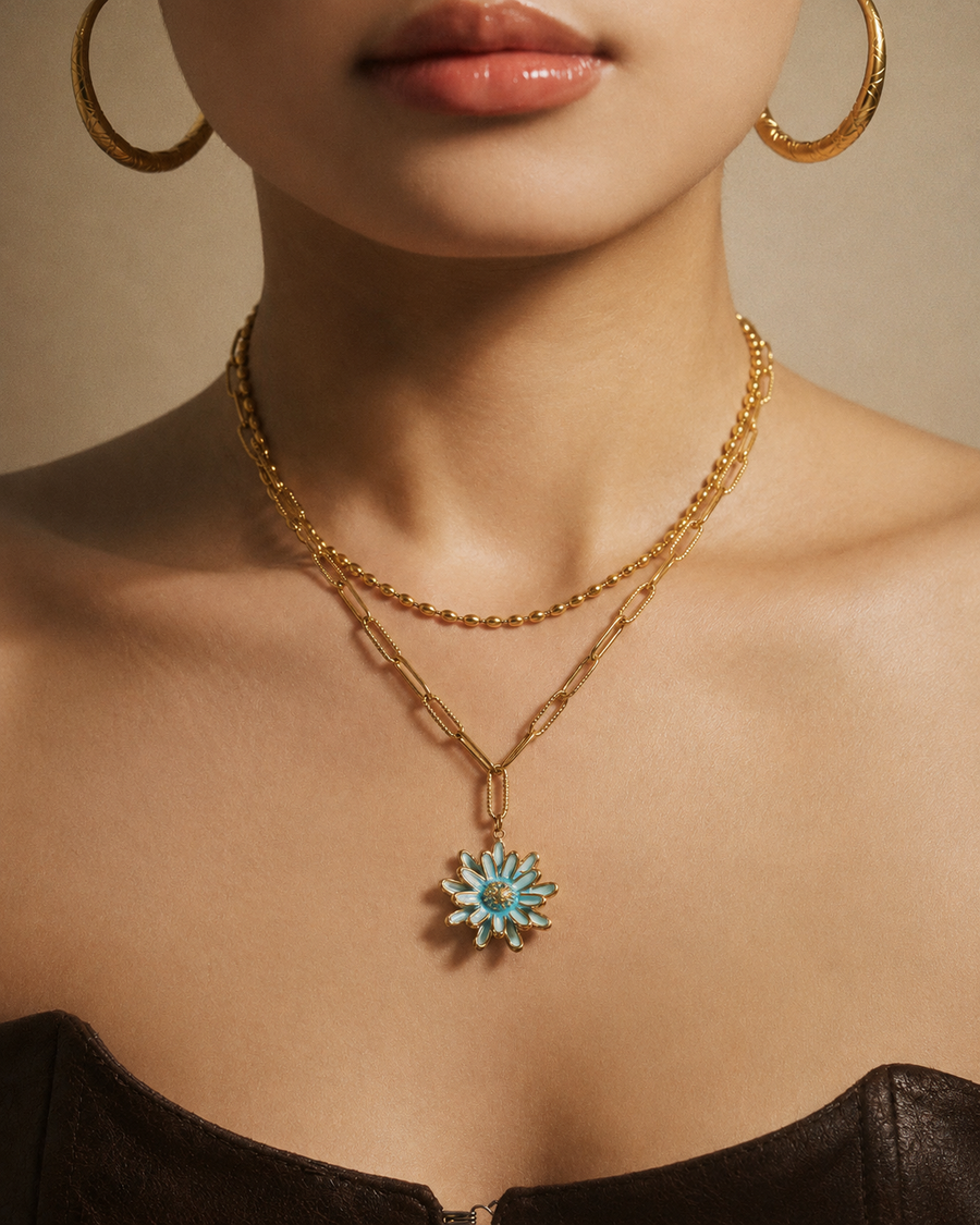 Maribel Daisy Layered Necklace