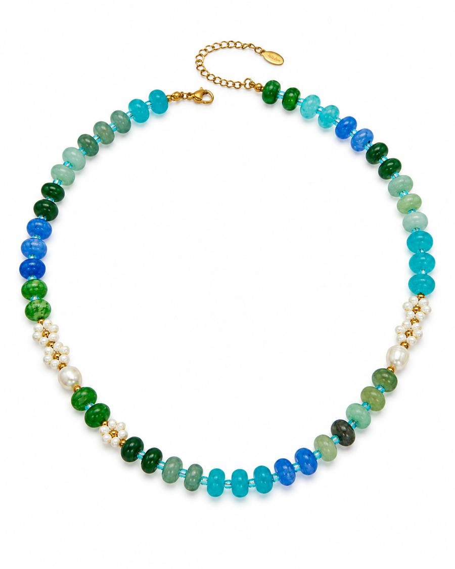 Marina Color Beaded Shell Pearl Necklace