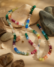 Styled view of Marina Color Beaded Shell Pearl Necklace by Zodiglow