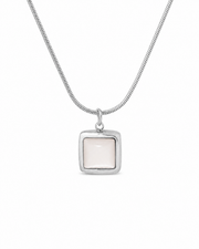 Alternate view of Marina Square Shell Necklace by Zodiglow