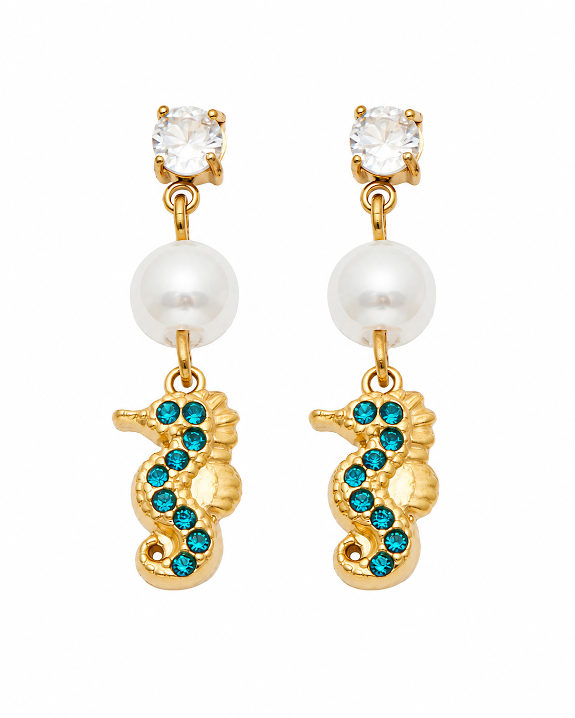 Additional view 7 of Maris Ocean Pearl Drop Earrings by Zodiglow