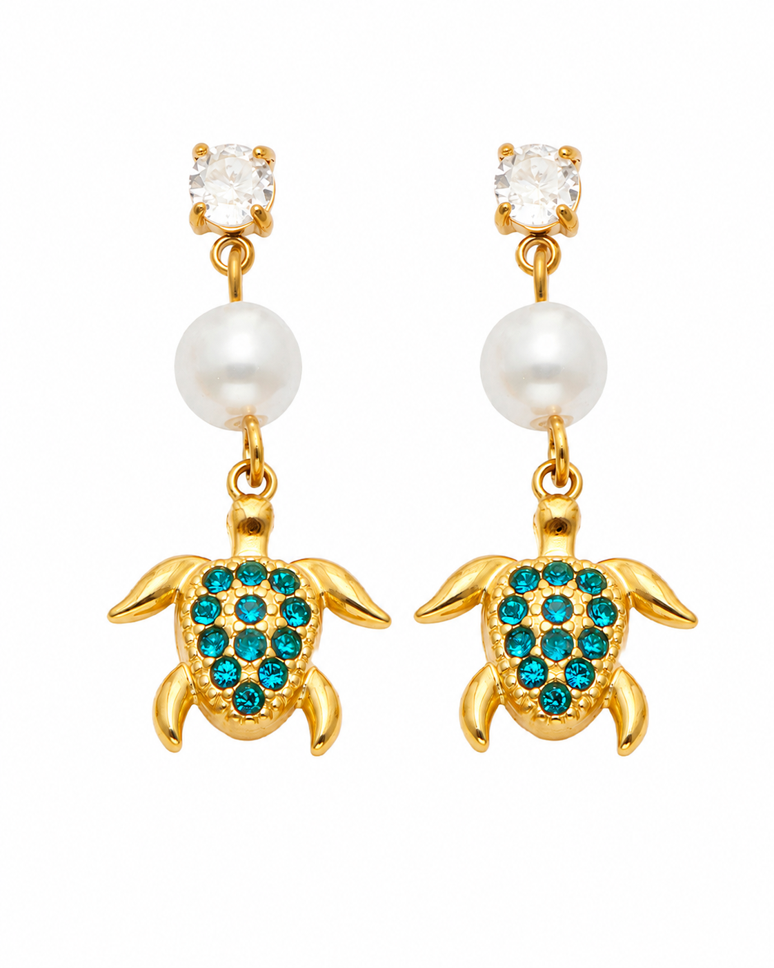 Additional view 9 of Maris Ocean Pearl Drop Earrings by Zodiglow