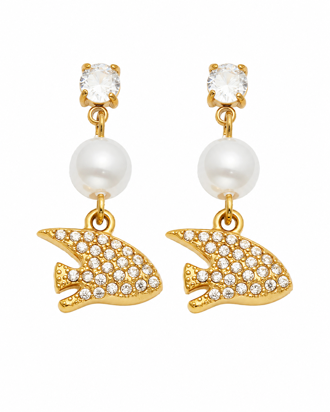 Additional view 10 of Maris Ocean Pearl Drop Earrings by Zodiglow