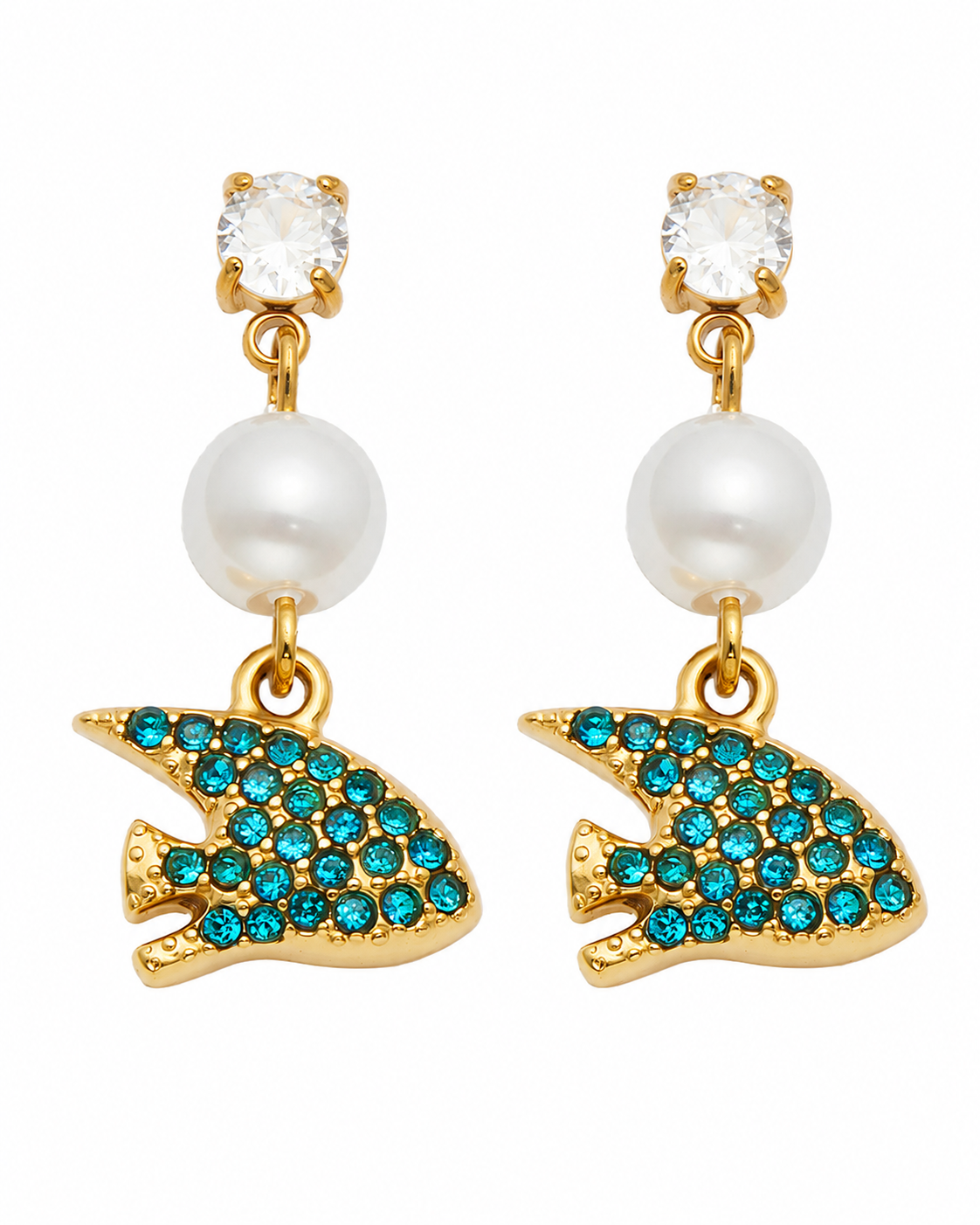 Additional view 11 of Maris Ocean Pearl Drop Earrings by Zodiglow