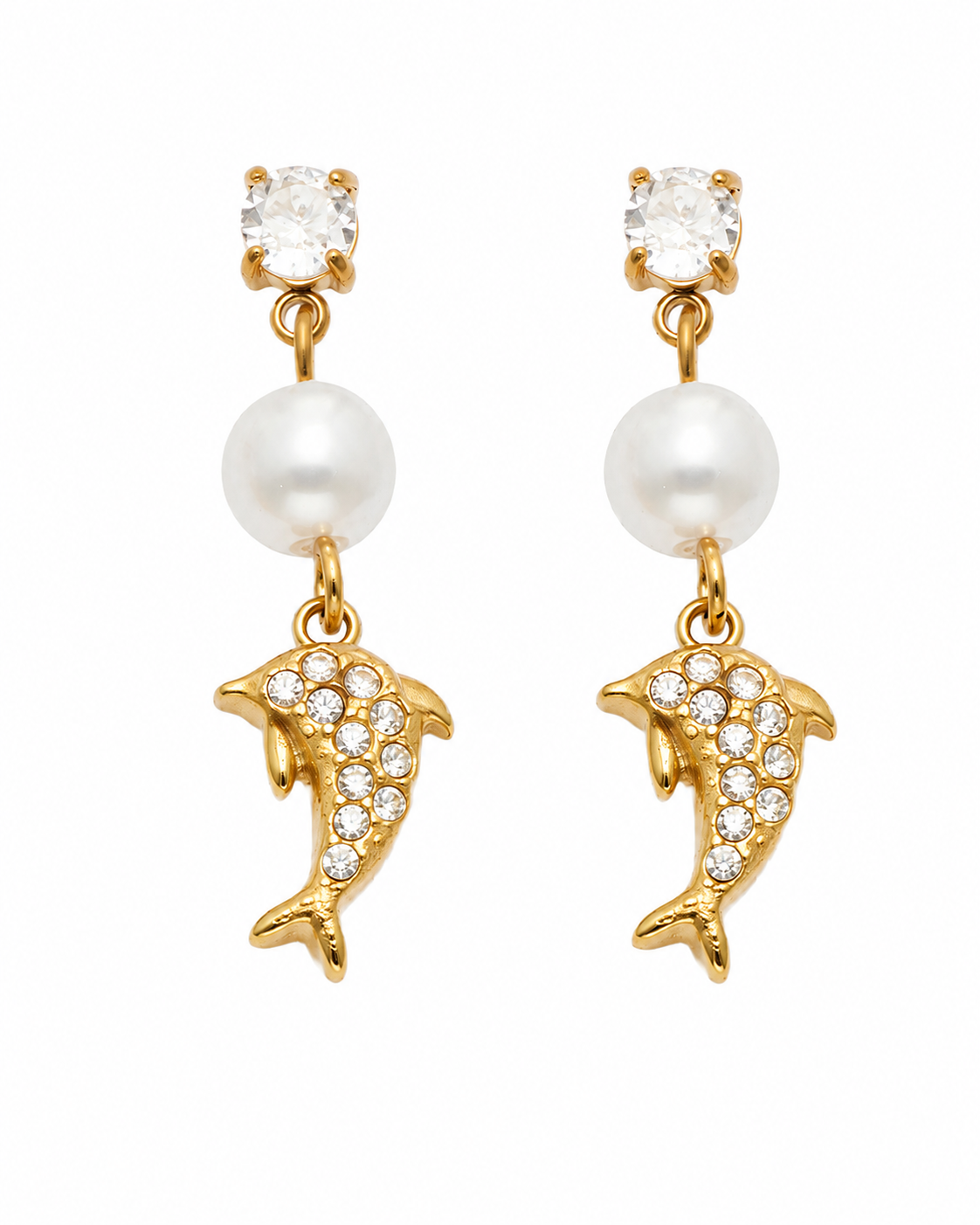 Additional view 12 of Maris Ocean Pearl Drop Earrings by Zodiglow