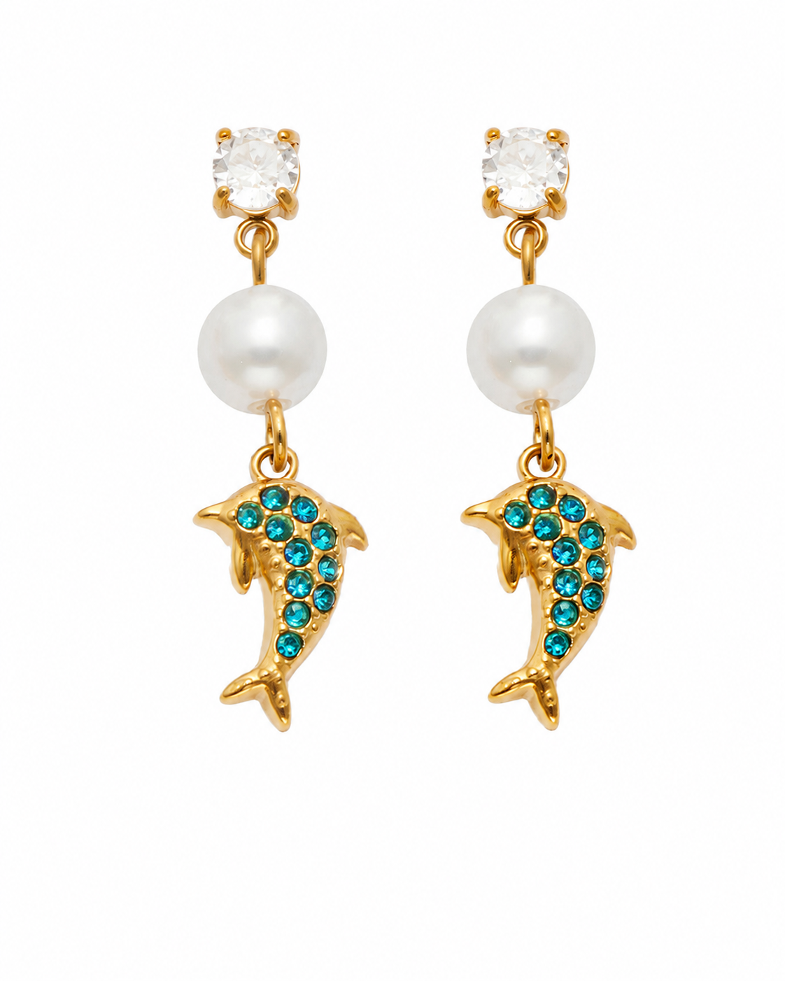 Additional view 13 of Maris Ocean Pearl Drop Earrings by Zodiglow