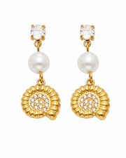 Additional view 14 of Maris Ocean Pearl Drop Earrings by Zodiglow