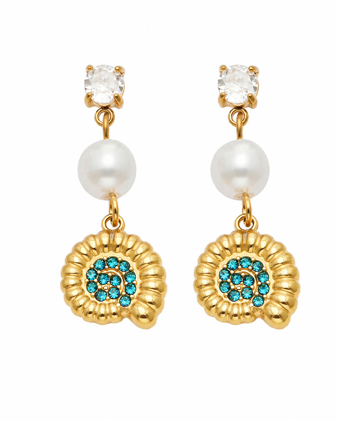 Additional view 15 of Maris Ocean Pearl Drop Earrings by Zodiglow