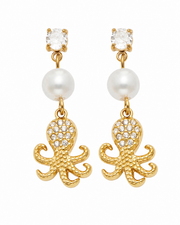 Additional view 18 of Maris Ocean Pearl Drop Earrings by Zodiglow