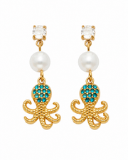 Additional view 19 of Maris Ocean Pearl Drop Earrings by Zodiglow