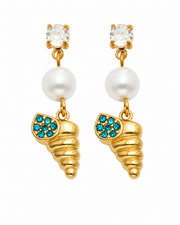 Additional view 21 of Maris Ocean Pearl Drop Earrings by Zodiglow