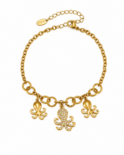 Close-up view of Maris Octopus Charm Necklace & Bracelet by Zodiglow