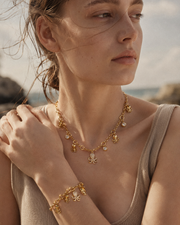 Detail view of Maris Octopus Charm Necklace & Bracelet by Zodiglow