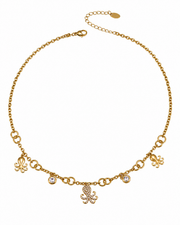 Styled view of Maris Octopus Charm Necklace & Bracelet by Zodiglow