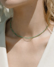 Alternate view of May Birthstone Emerald Beaded Necklace by Zodiglow