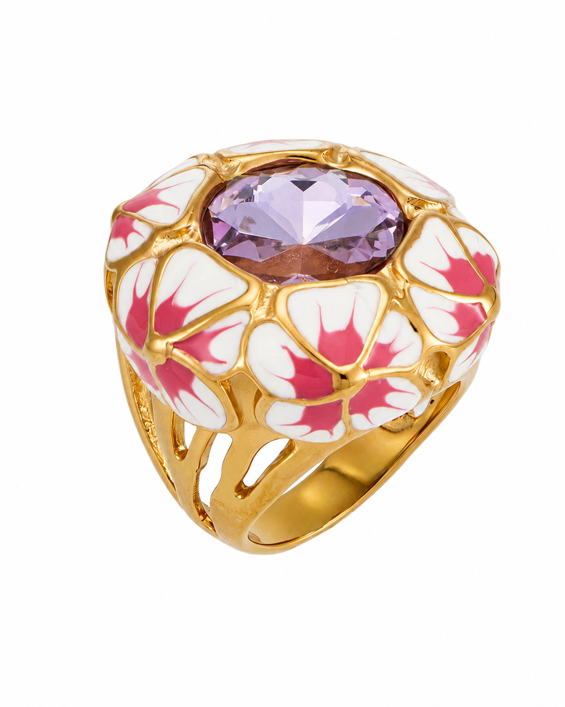 Alternate view of Mira Enamel Statement Ring by Zodiglow