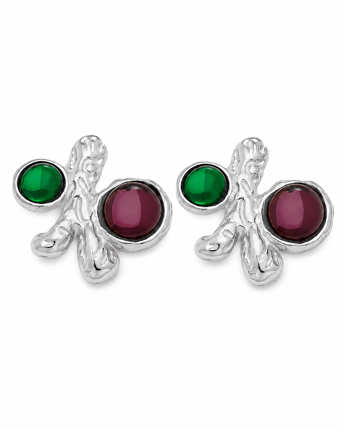 Front view of Miro Colorblock Stud Earrings by Zodiglow