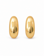 Close-up view of Molten Drop Stud Earrings by Zodiglow