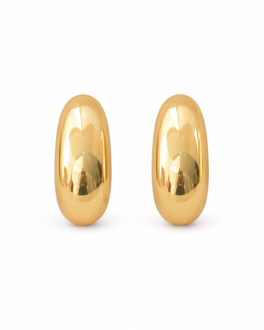 Close-up view of Molten Drop Stud Earrings by Zodiglow