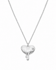 Detail view of Molten Heart Necklace by Zodiglow