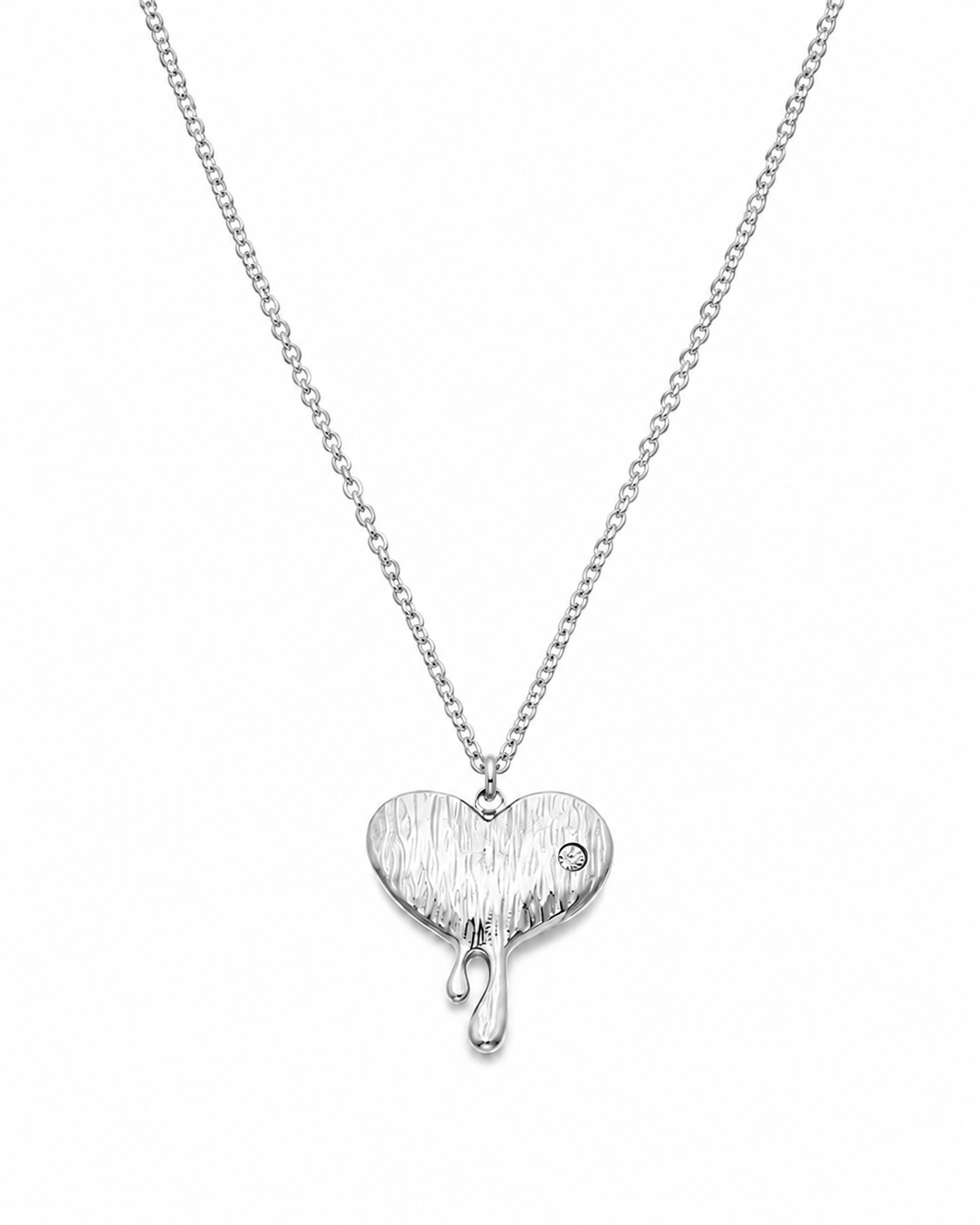 Detail view of Molten Heart Necklace by Zodiglow