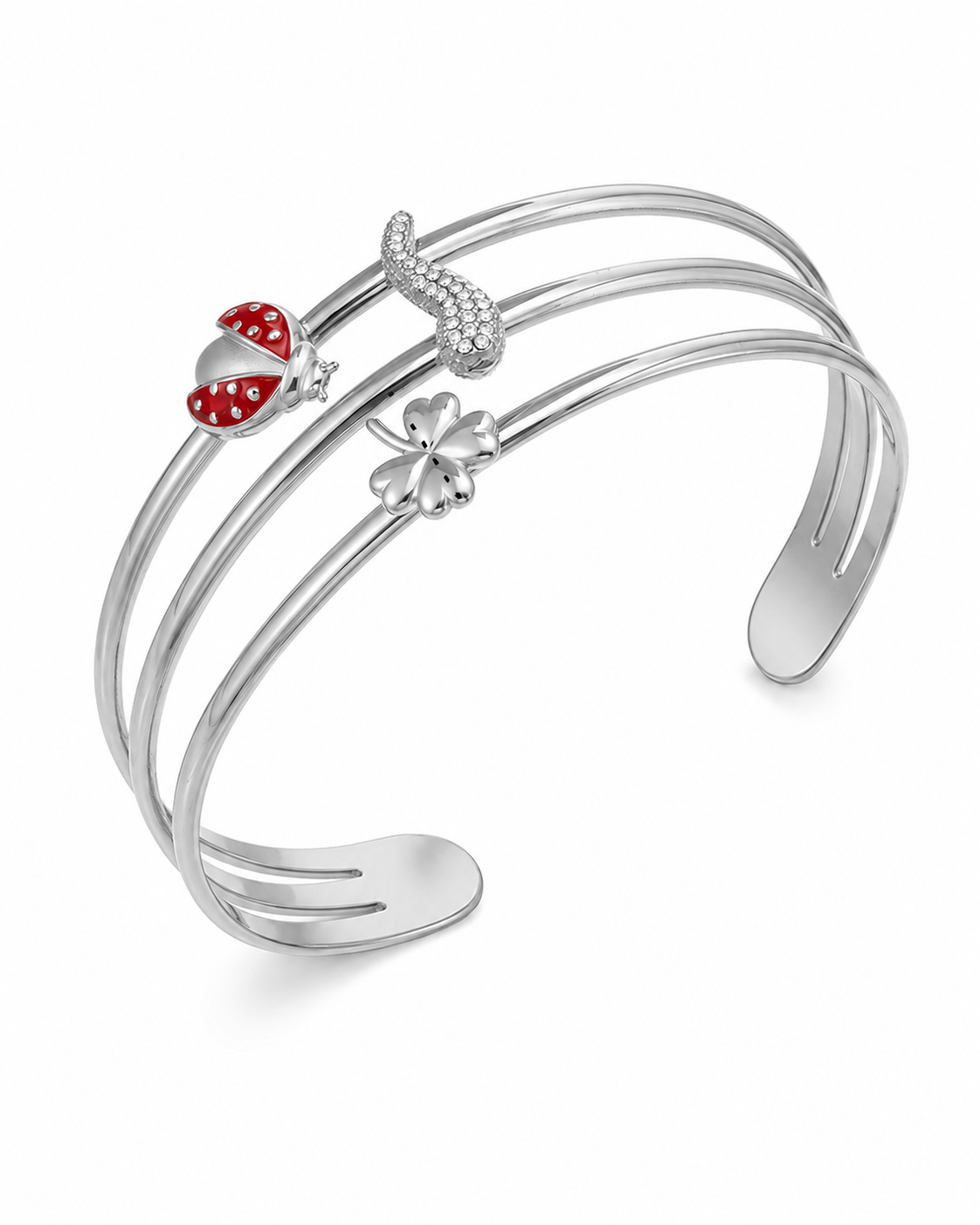 Detail view of Charm Cuff Bracelet Series by Zodiglow