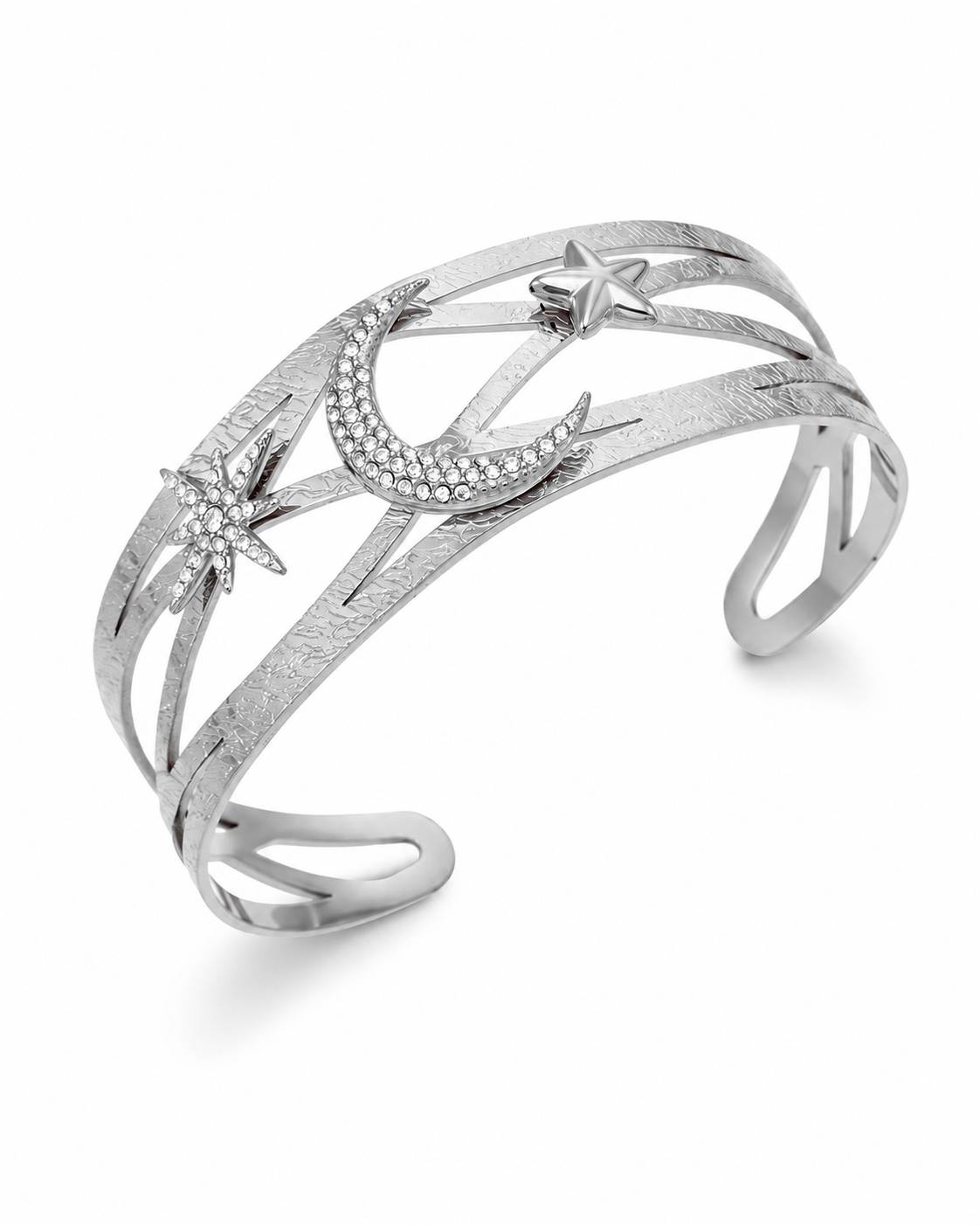 Front view of Charm Cuff Bracelet Series by Zodiglow
