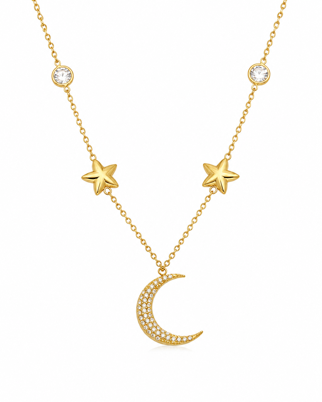 Alternate view of Moon & Star Jewelry Set by Zodiglow