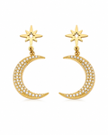 Front view of Moon & Star Jewelry Set by Zodiglow