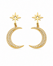 Front view of Moon & Star Jewelry Set by Zodiglow