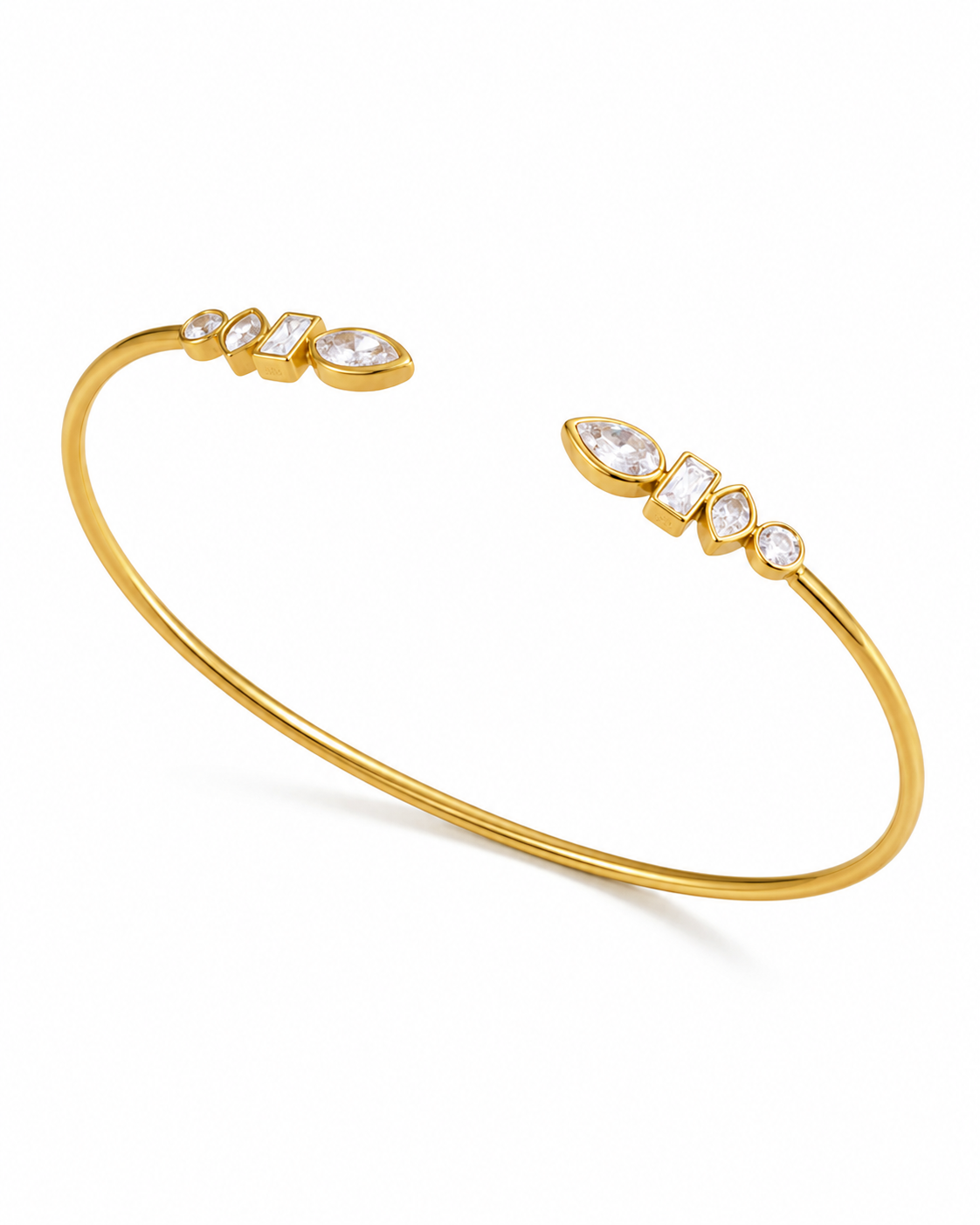 Alternate view of Mosaic Cut Zircon Cuff Series by Zodiglow