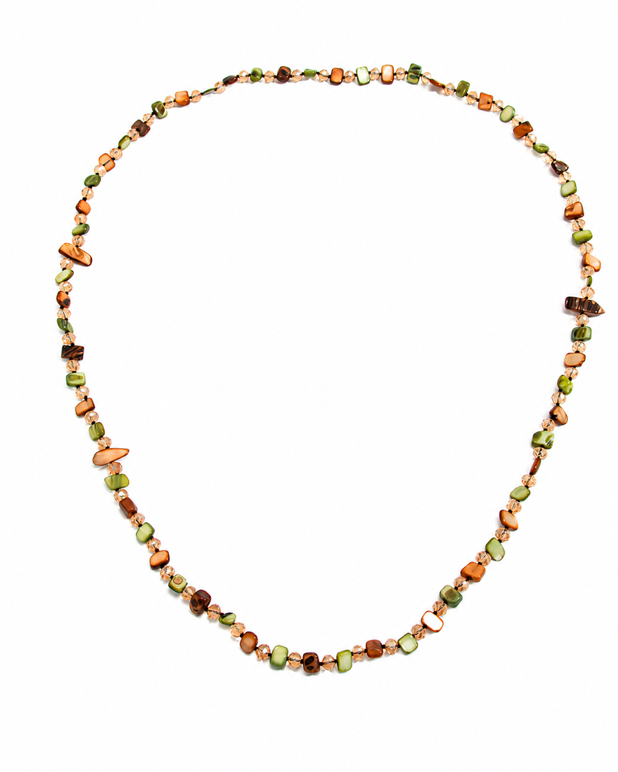 Moss Mosaic Long Necklace