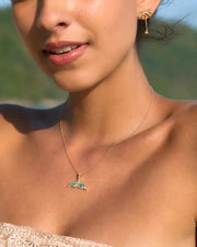 Alternate view of Nerina Gold Whale Tail Necklace by Zodiglow