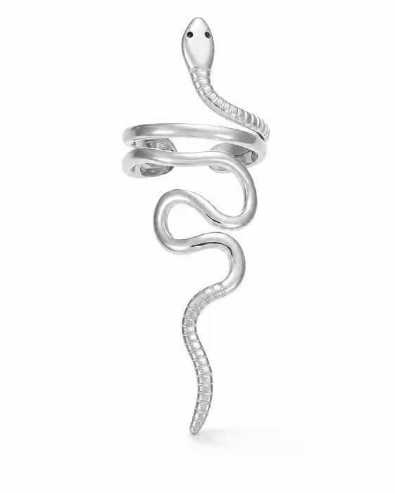 Side view of Nocturne Serpent Statement Ring Collection by Zodiglow