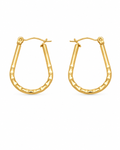 Front view of Nola Hammered Hoop Earrings by Zodiglow