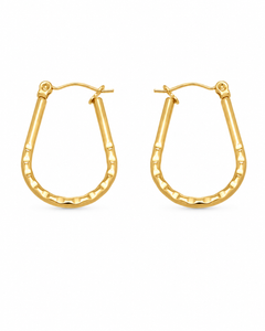 Nola Hammered Hoop Earrings