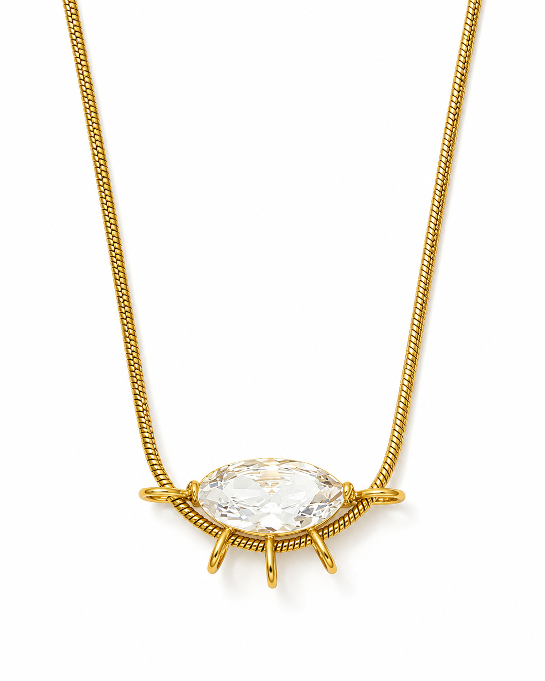 Alternate view of Orbit Zircon Necklace by Zodiglow