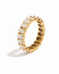 Front view of Oval Eternity Gold Ring by Zodiglow