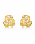 Front view of Parisian Knot Stud Earrings by Zodiglow